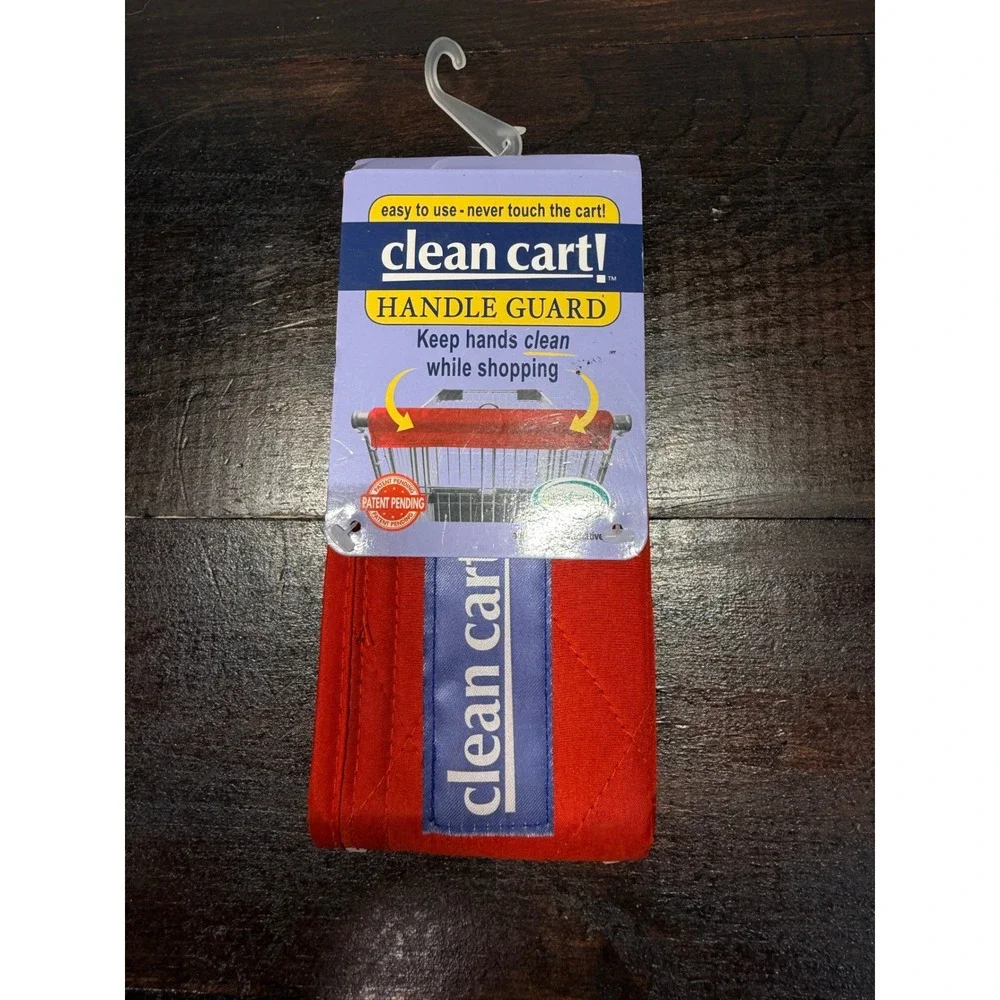 Clean Cart Handle Guard Shopping Cart Cover Antimicrobial Washable Red Blue‎